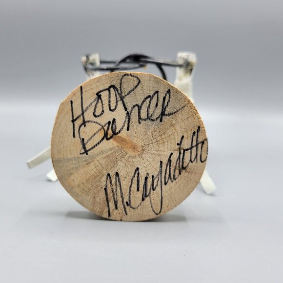 Kachina Doll 9" Hoop Dancer Navajo Hopi Feathers Native American Art Signed - Picture 11 of 14